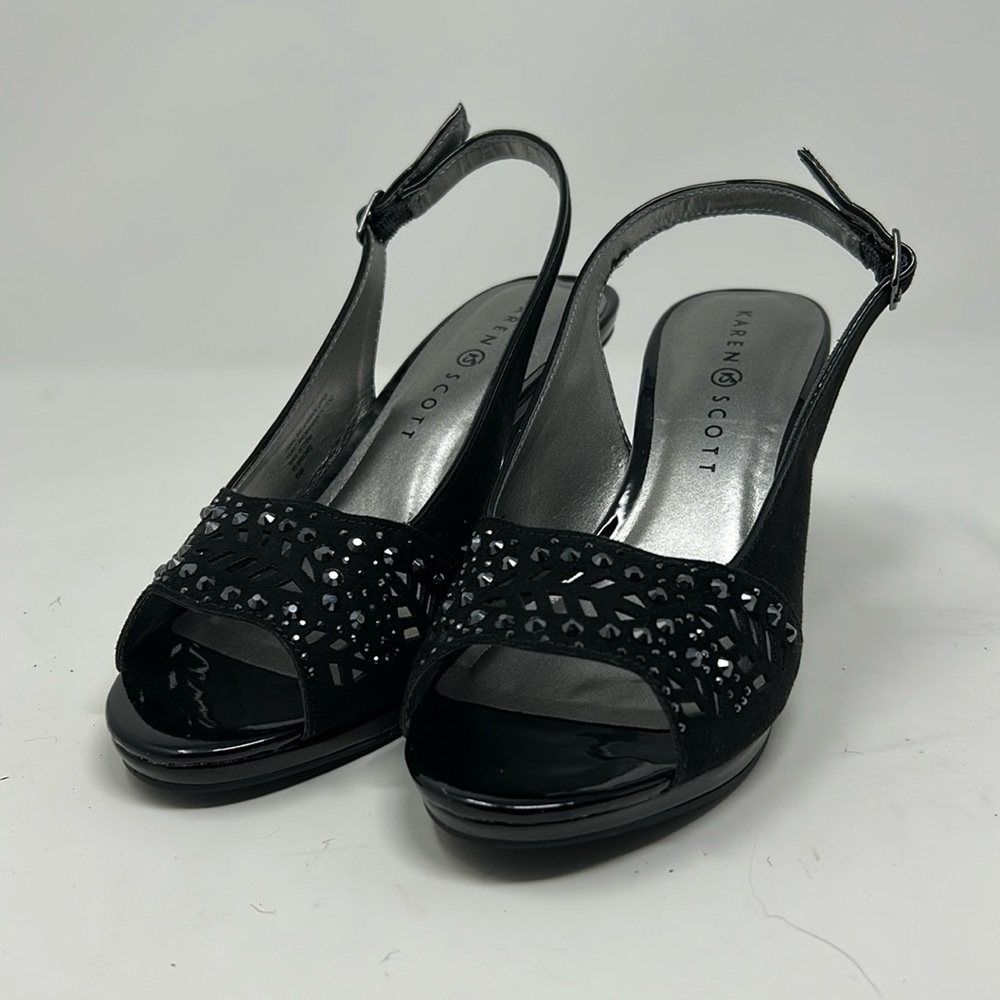 17. New Karen Scott Black Peep-Toe Heels (6.5)